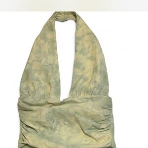 Zara Boho Green tye dye Halter top